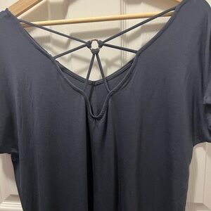 Papermoon - Small , Dark Grey Ampton Back Detail Knit Top, Brand New